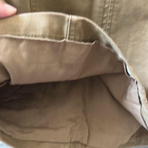 Free People Tan Faux Leather Mini Skirt size 4 - Picture 3 of 8